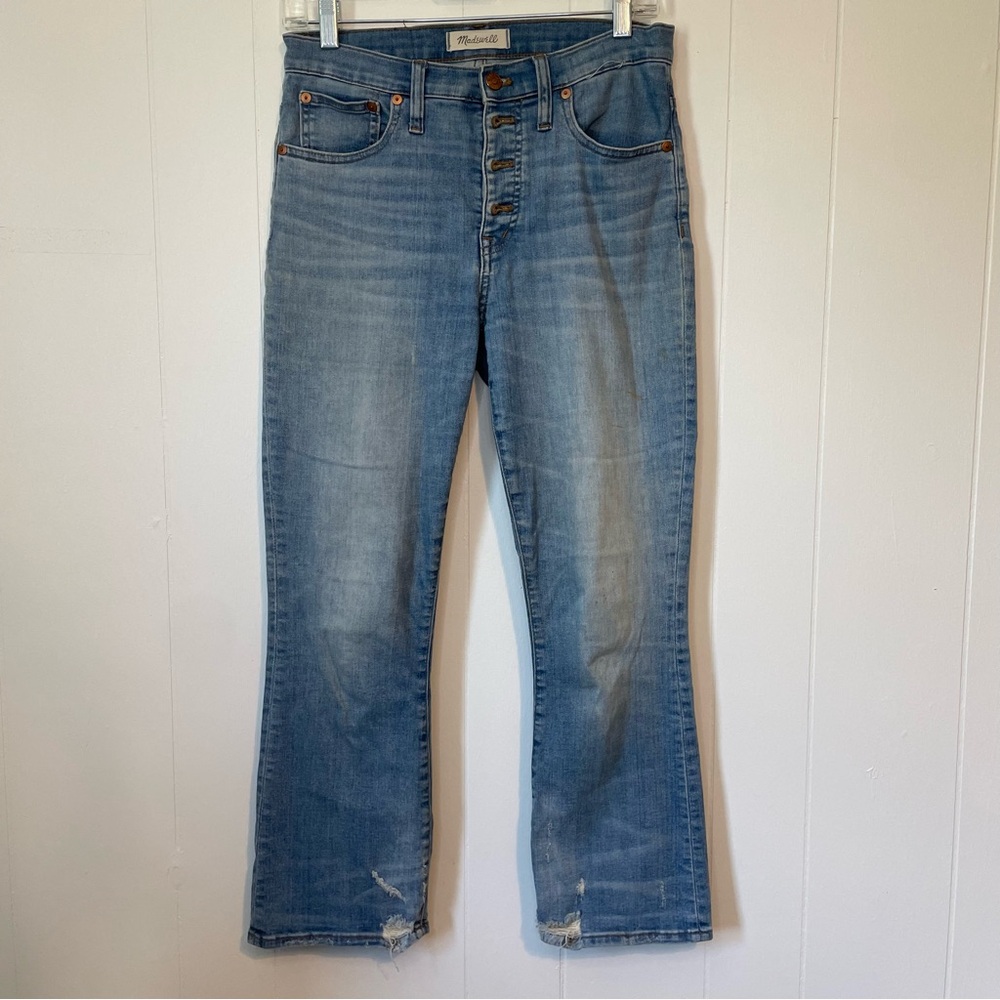 Madewell Cali-demi Boot Cut size 27 Button Fly High rise Jeans